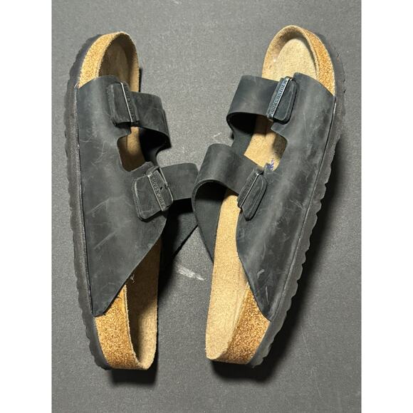 Birkenstock Leather Arizona Charcoal Back Regular EU 43 US 10 - 10.5 NWOB - Picture 8 of 8